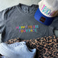 Happy to See Your Face Embroidered Teacher Shirt